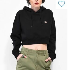 Dickies cropped black hoodie